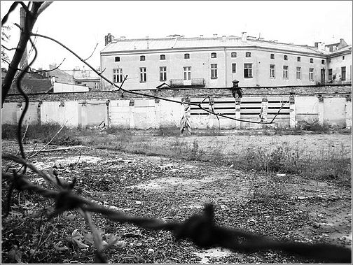 Remaining section of the Krakow ghetto wall